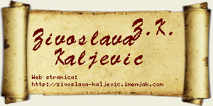 Živoslava Kaljević vizit kartica